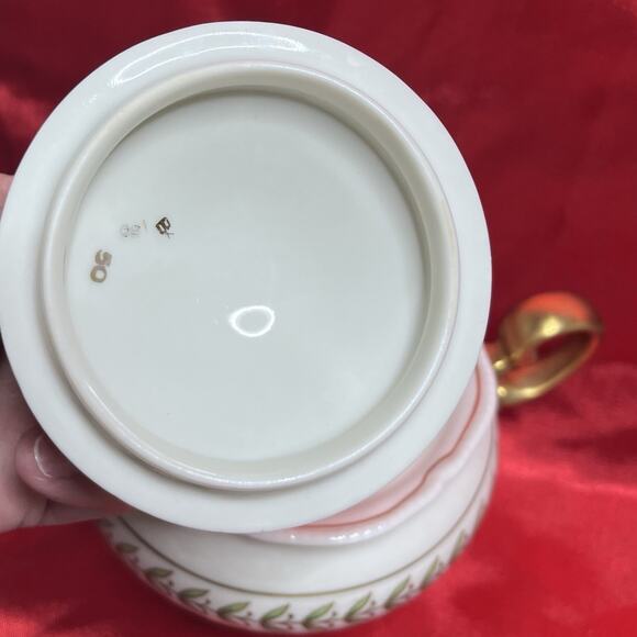 Vintage Castleton Bristol Green Footed Cup & Saucer Set (2) With Sugar Bowl - Picture 9 of 16